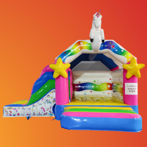 Hüpfburg Einhorn mit Rutsche